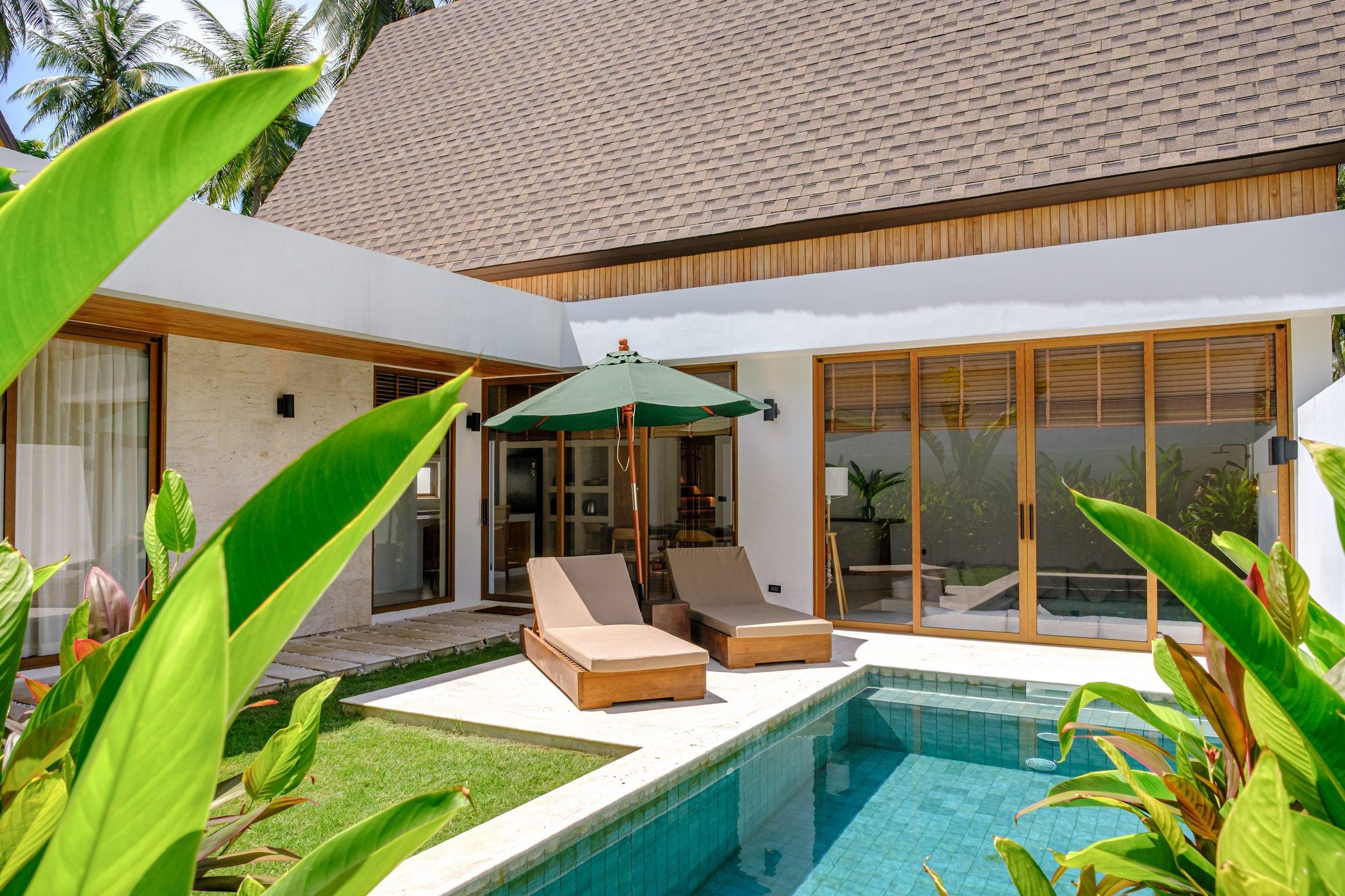 Private pool and garden terrace at Mira Villas